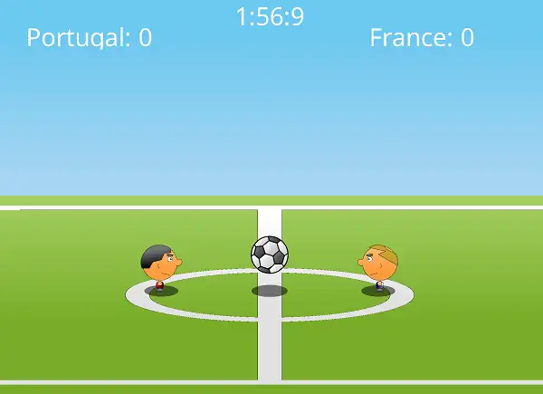 Different country Players Match in 1 on 1 Soccer
