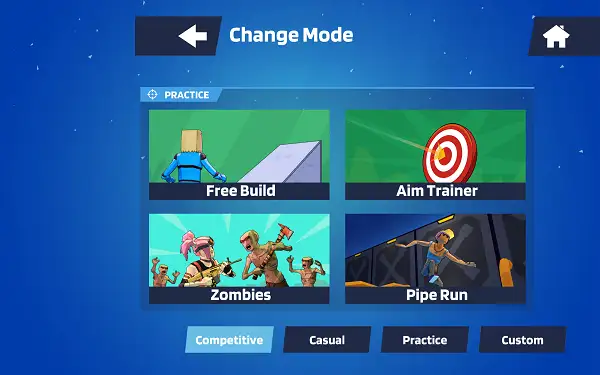 1v1.LOL mode selection screen