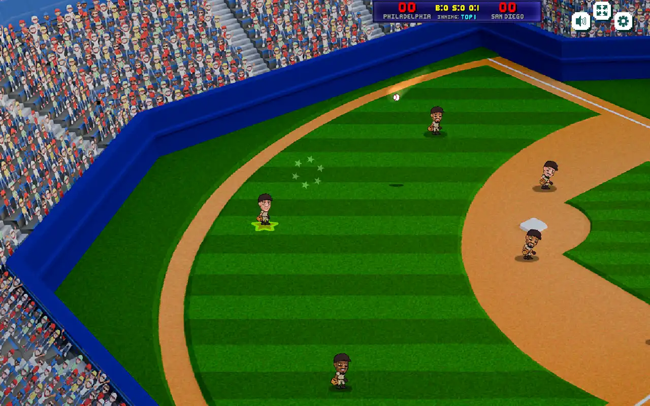 Hitting a home run in Baseball Bros Unblocked