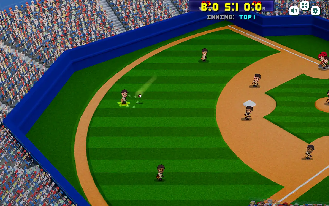 Fielding and stealing a base in Baseball Bros Unblocked