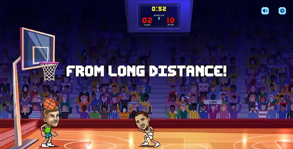 Scoring a dunk in Basket Bros Unblocked