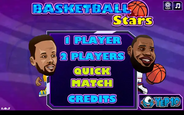 Basketball Stars 2v2 mode selection screen