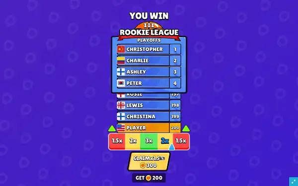 Game win screen in Basketball Superstars