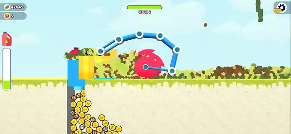 Fuel about to run out in Bucket Smash gameplay