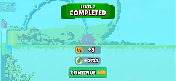 Level Complete Screen in Bucket Smash unblocked