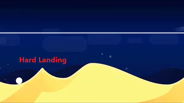 A hard landing ending a run in Curve Rush Unblocked