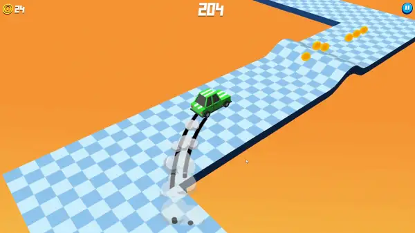 Navigating a tight corner in Drift Boss