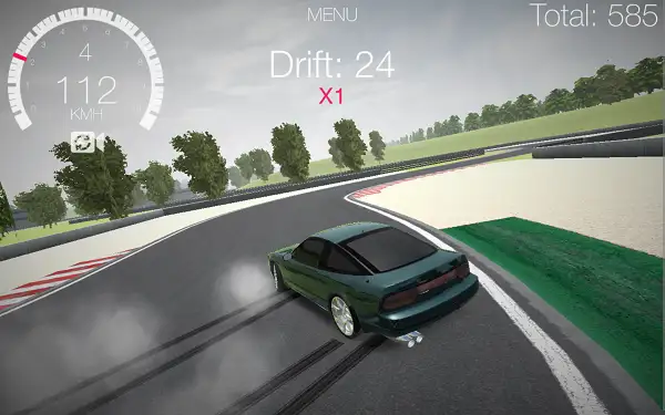 A sustained drift with a climbing score multiplier in Drift Hunters