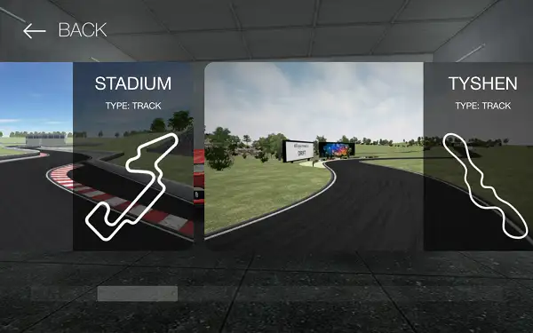 Drift Hunters track selection menu
