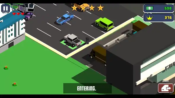 Switching vehicles mid-chase in Escape Road 3