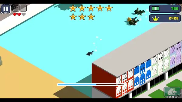 Swimming to escape police in Escape Road 3