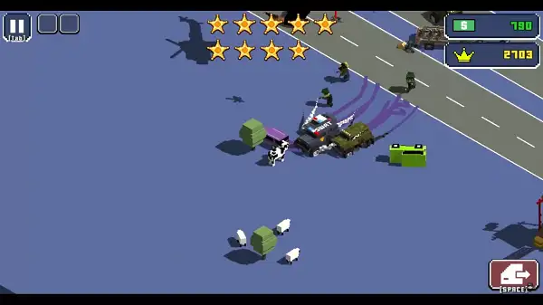 Mid Game with Good Score and Cash collected in Escape Road 3