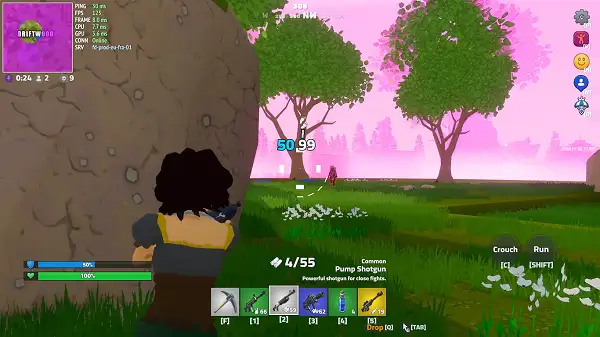 Using a built wall for cover during a firefight in Final Drop