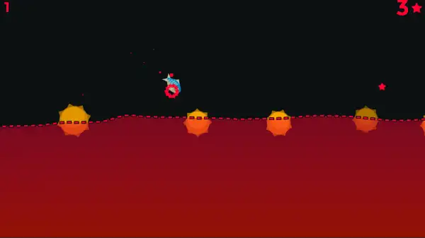 Collecting a star while jumping in Fish Dive