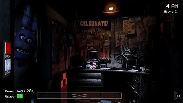 An animatronic approaching the office in Five Nights at Freddy's