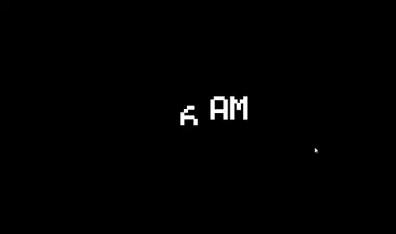 Time indicator in Five Nights at Freddy's showing progress toward 6 AM