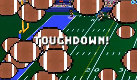 Scoring a touchdown in Football Bros