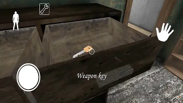Picking up a key item in Granny