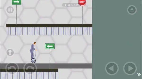 Weaving between obstacles in Happy Wheels