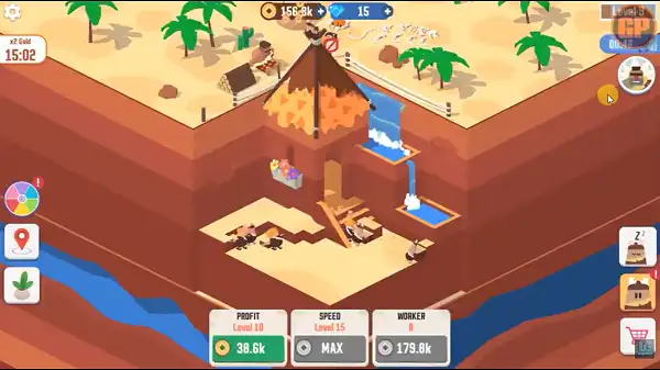 Uncovering gold and valuables while digging in Idle Digging Tycoon