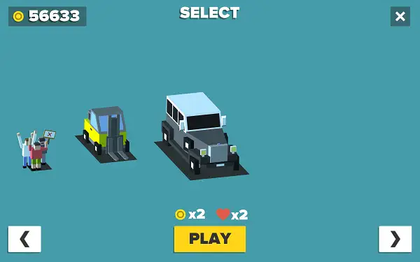 A car with special perks in the Loop Crash 2 Garage