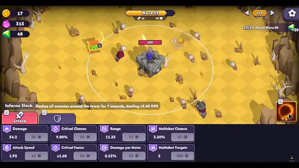 Mage Castle Idle Defense Mid Gameplay