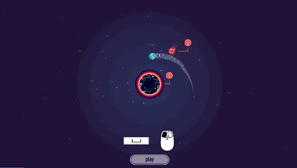 A close call near an obstacle in Orbit Rush