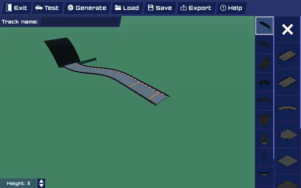 Building a custom track in the PolyTrack editor