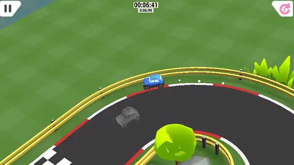 Racing against a ghost run in Rapid Rally