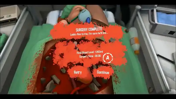 Completing a surgery objective in Sorry Bob