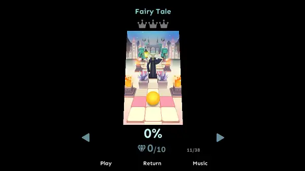 Level Selection Screen in Sphere Rush