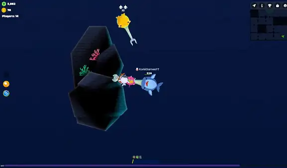 A fish evolving to a higher tier in Stabfish 2