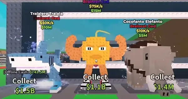 Rare Brainrot character close-up in Steal a Brainrot Unblocked