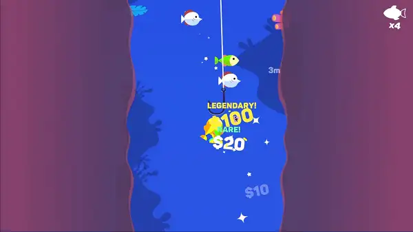 Catching a rare legendary fish in Tiny Fishing