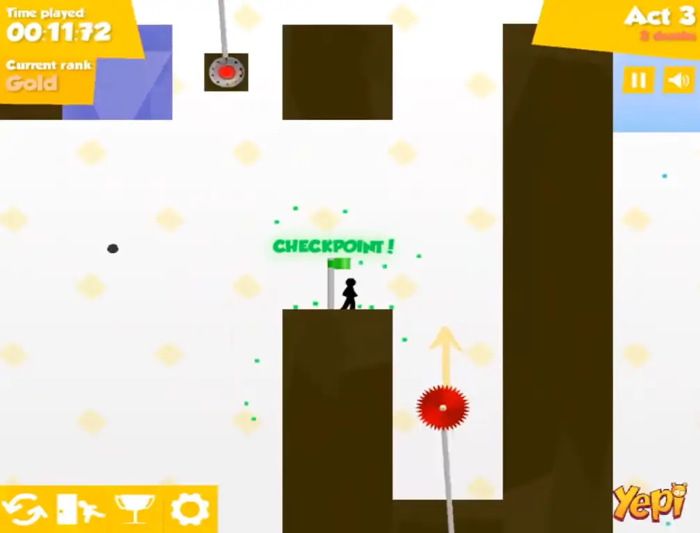 Reaching a checkpoint in Vex 3 Unblocked