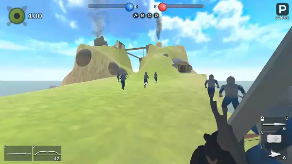 War the Knights gameplay screenshot showing a large-scale medieval battle