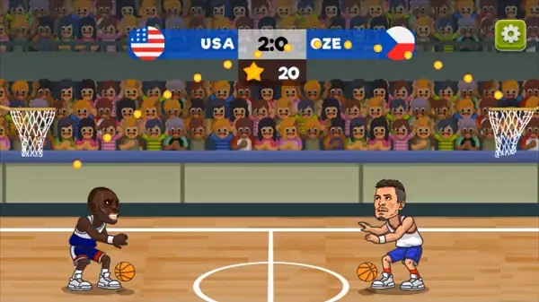 Dragging to aim a shot in Basket Swooshes