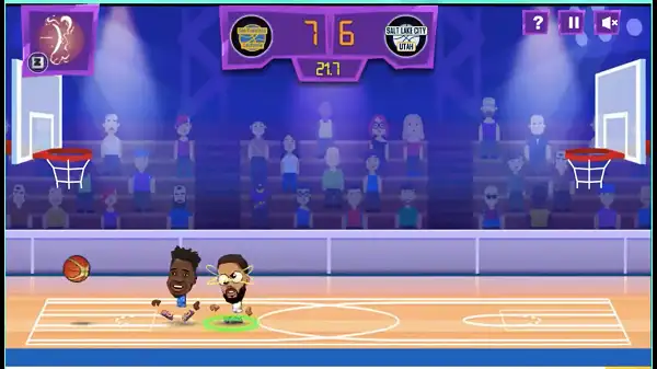 Blocking a shot in Basketball Legends