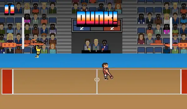 Scoring a dunk in Basketball Slam Dunk