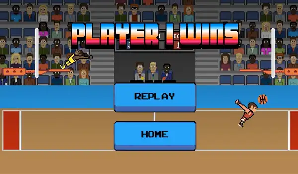 Game win screen after a Basketball Slam Dunk match