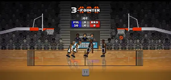 Scoring a basket in Bouncy Basketball