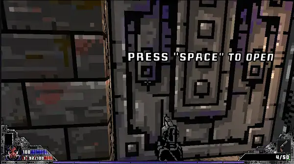 Unlocking a colored door with a matching key in Hexbound
