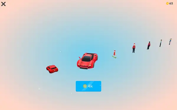 The vehicle selection screen in Turbo Flip