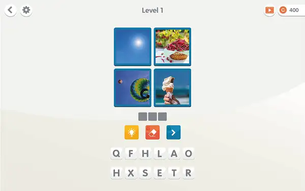 4 Pics 1 Word Gameplay